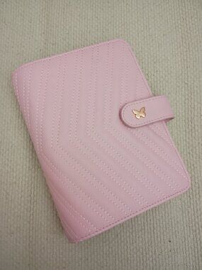 EZ Budgets A6 Pink Planner Binder Rose Gold 6 Ring Cash Budget Organizer New